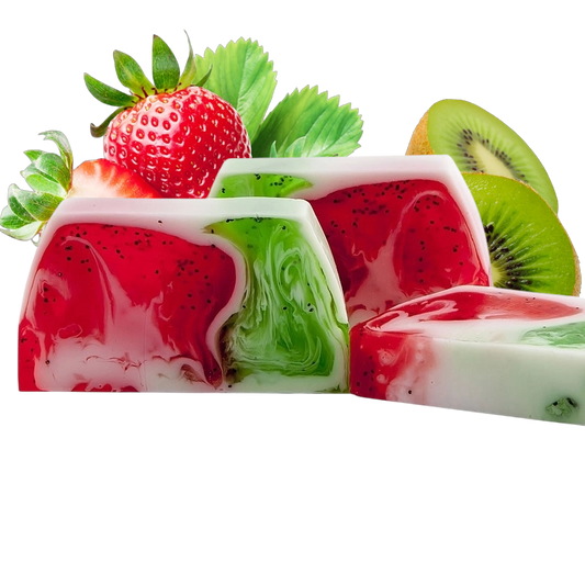 Pain de savon glycérine Parfum Fraise kiwi 🇪🇺