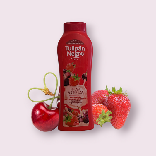 Gel de bain Tulipan negro Fraise et Cerise 650 ml 🇪🇦