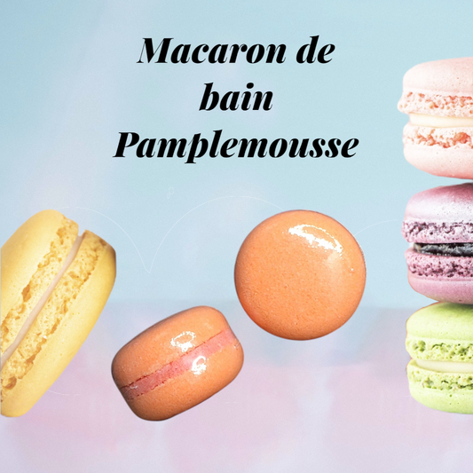 Macaron de bain effervescent parfum pamplemousse 60g 🇪🇺