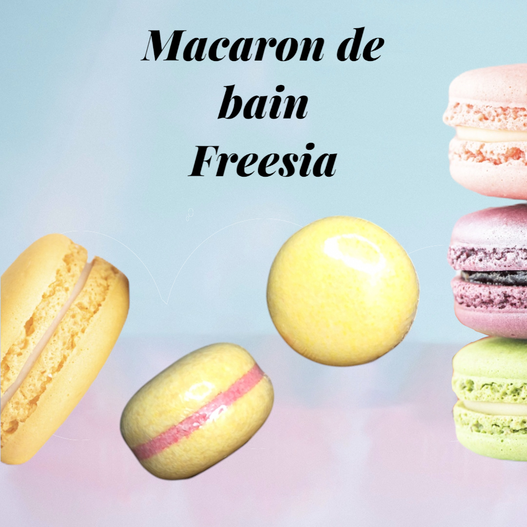 Macaron de bain effervescent parfum freesia 60g 🇪🇺