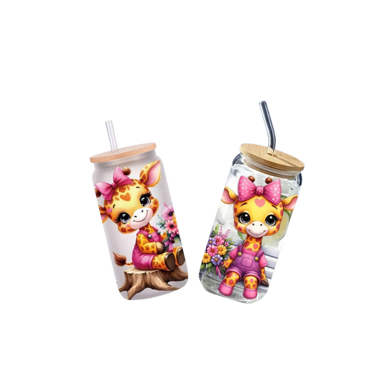 Gobelet avec couvercle Girafe