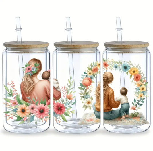 Gobelet avec couvercle Mère et enfants