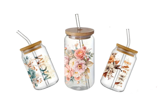 Gobelet avec couvercle Mom floral