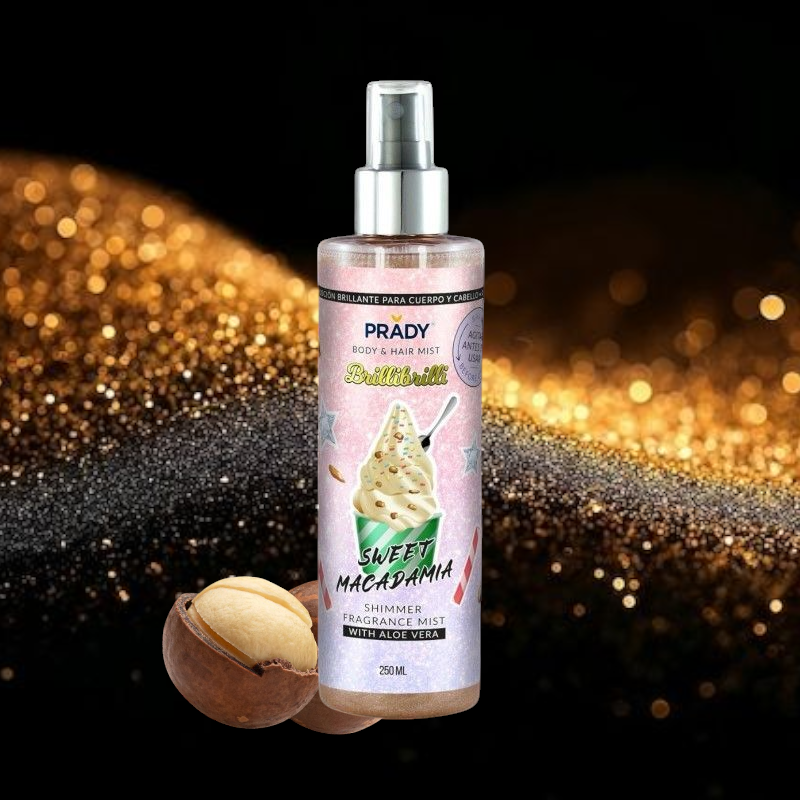 BRUME SCINTILLANTE CORPS ET CHEVEUX PRADY SWEET MACADAMIA PRADY 250ML 🇪🇦